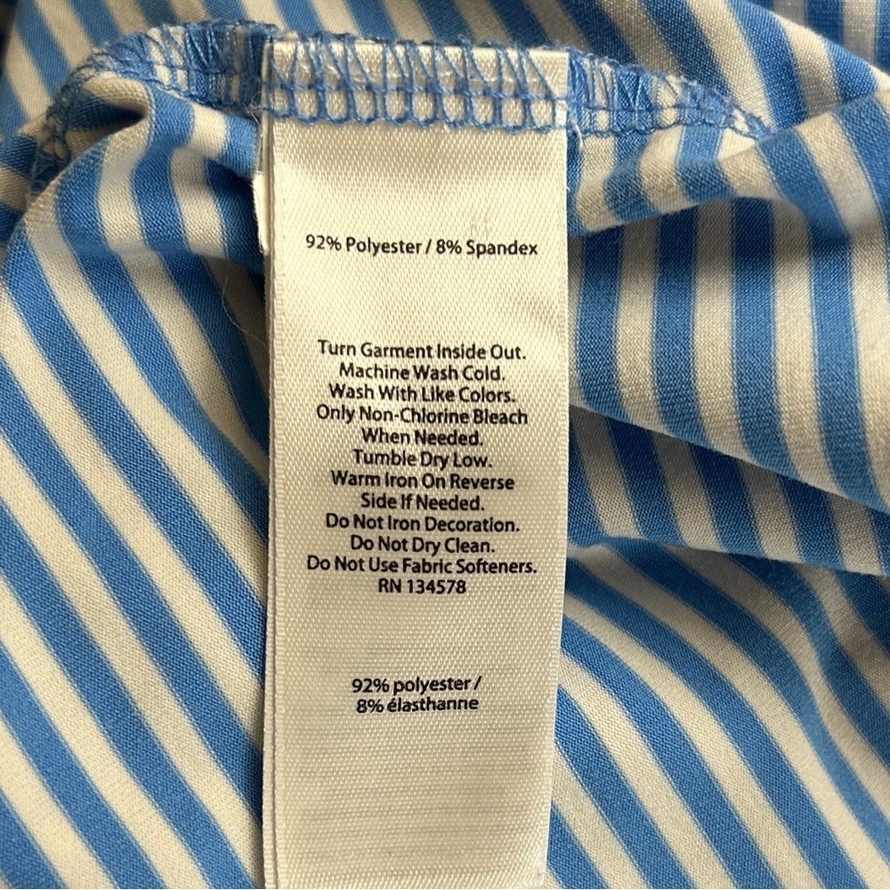 Vineyard Vines Blue and White Striped Golf Polo Size XL - Picture 7 of 8